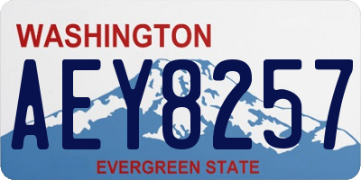 WA license plate AEY8257