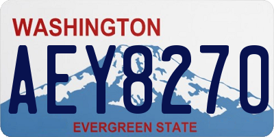 WA license plate AEY8270