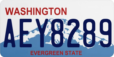 WA license plate AEY8289