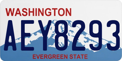 WA license plate AEY8293
