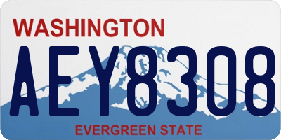 WA license plate AEY8308