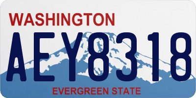 WA license plate AEY8318