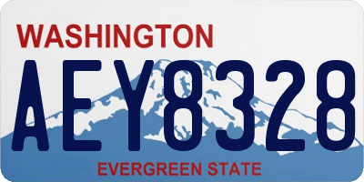 WA license plate AEY8328
