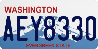 WA license plate AEY8330