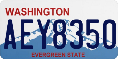 WA license plate AEY8350