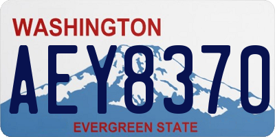 WA license plate AEY8370