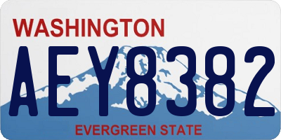 WA license plate AEY8382
