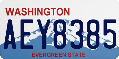WA license plate AEY8385