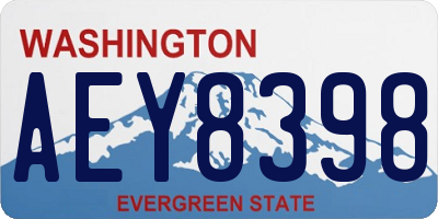 WA license plate AEY8398