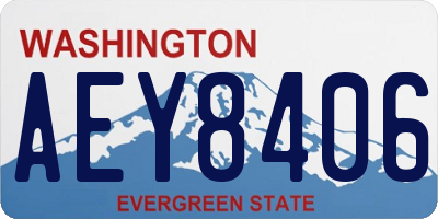 WA license plate AEY8406