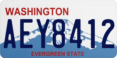 WA license plate AEY8412