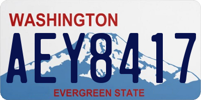 WA license plate AEY8417