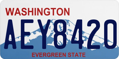 WA license plate AEY8420
