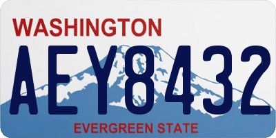 WA license plate AEY8432