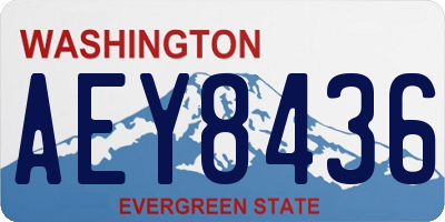 WA license plate AEY8436