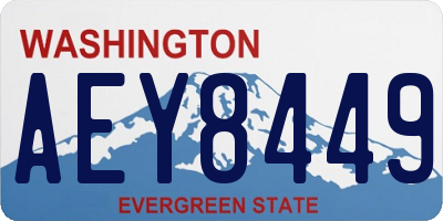 WA license plate AEY8449