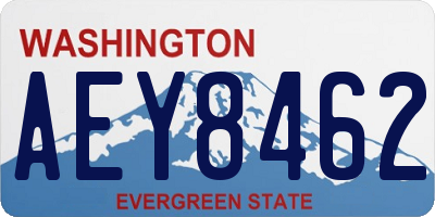 WA license plate AEY8462