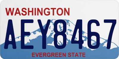 WA license plate AEY8467