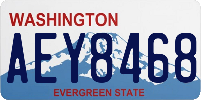 WA license plate AEY8468
