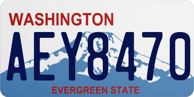WA license plate AEY8470