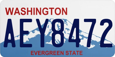 WA license plate AEY8472