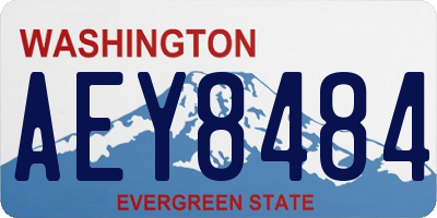 WA license plate AEY8484