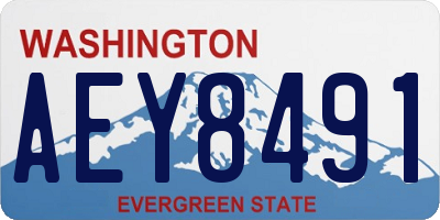 WA license plate AEY8491