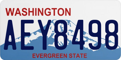 WA license plate AEY8498