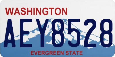 WA license plate AEY8528