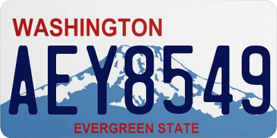 WA license plate AEY8549