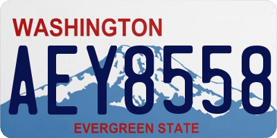 WA license plate AEY8558