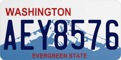 WA license plate AEY8576