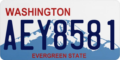 WA license plate AEY8581