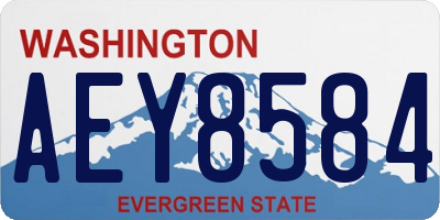 WA license plate AEY8584