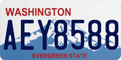 WA license plate AEY8588