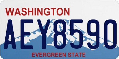 WA license plate AEY8590