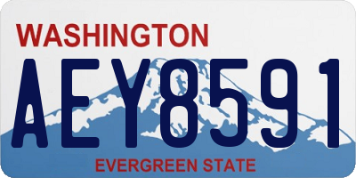 WA license plate AEY8591