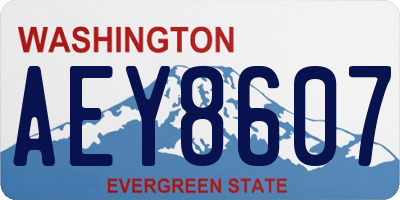 WA license plate AEY8607