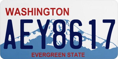 WA license plate AEY8617