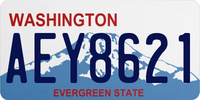 WA license plate AEY8621