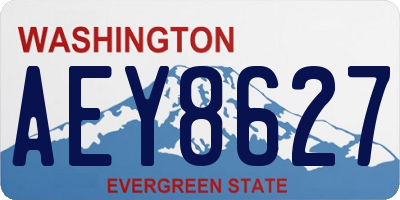 WA license plate AEY8627