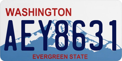 WA license plate AEY8631