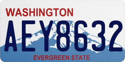 WA license plate AEY8632