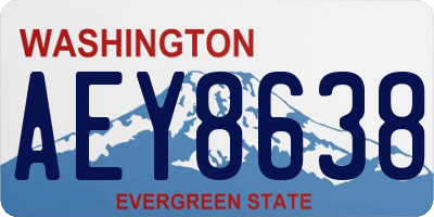 WA license plate AEY8638