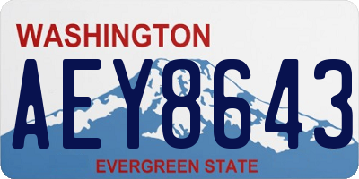 WA license plate AEY8643