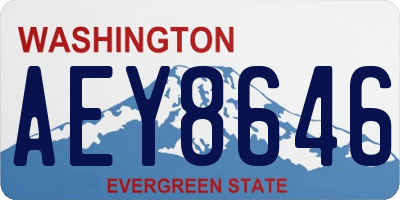 WA license plate AEY8646