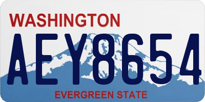 WA license plate AEY8654