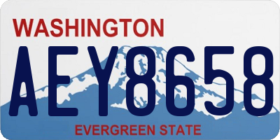 WA license plate AEY8658