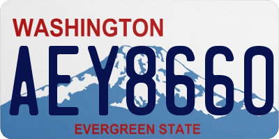 WA license plate AEY8660