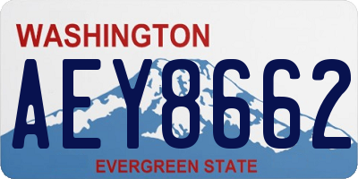 WA license plate AEY8662